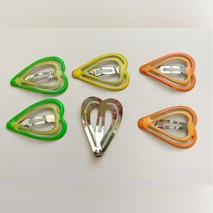 Colorful heart hair clip